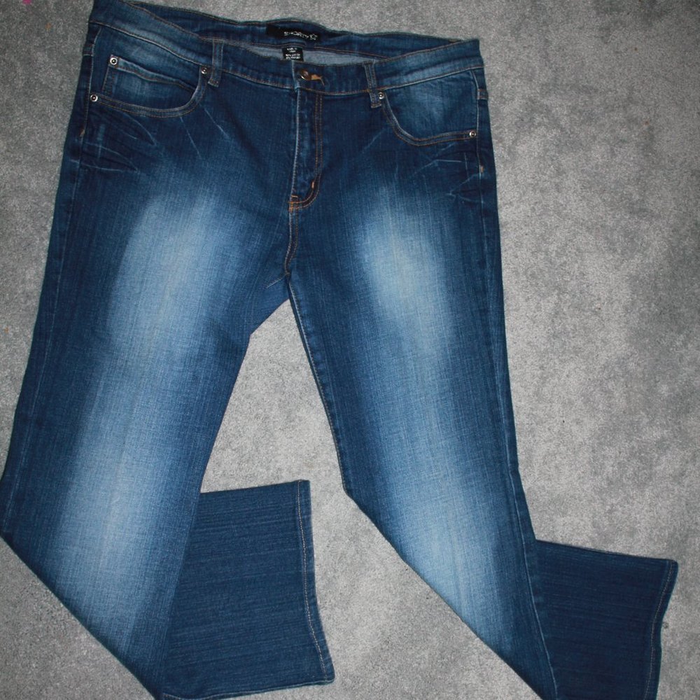 Shorty Size 17 full length Jeans Washed out faded